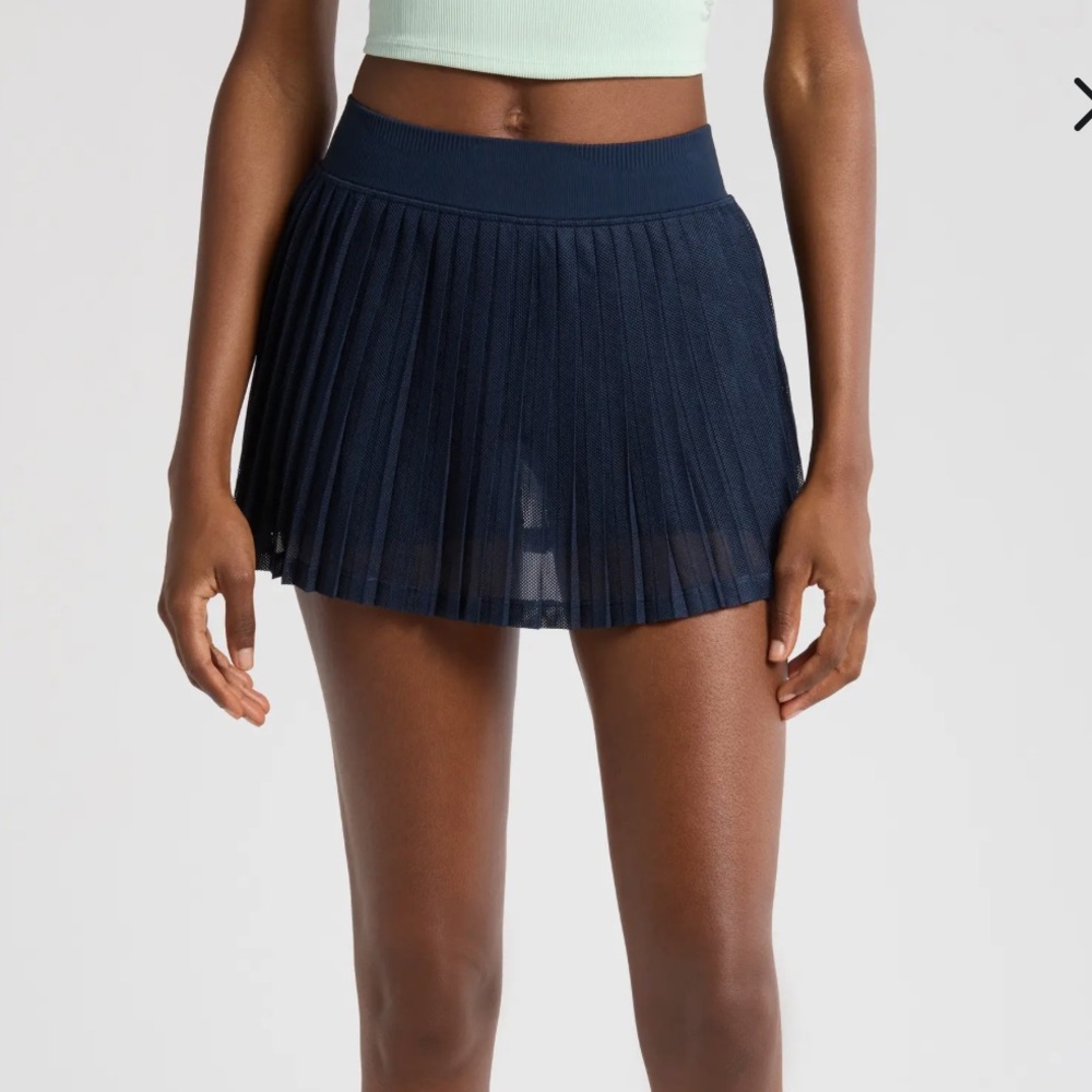 NWT FP Movement by Free People Navy Rally Ruffle Mini Skirt, Size M/L